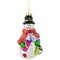 Northlight 5" Snowman with Presents Glass Hanging Christmas Ornament